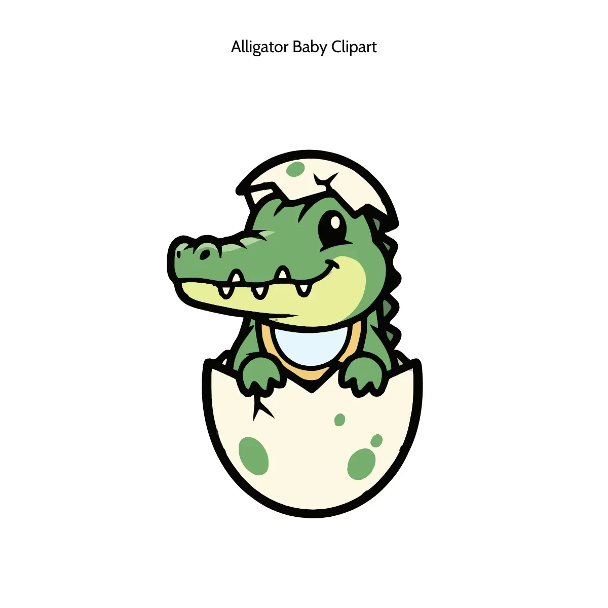 Free Alligator Baby Clipart Template to Edit Online