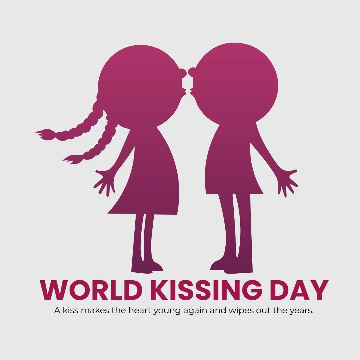 Free World Kissing Day Symbol Clip Art Template to Edit Online