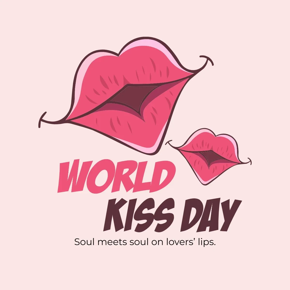 Free World Kissing Day Icon Clip Art Template to Edit Online