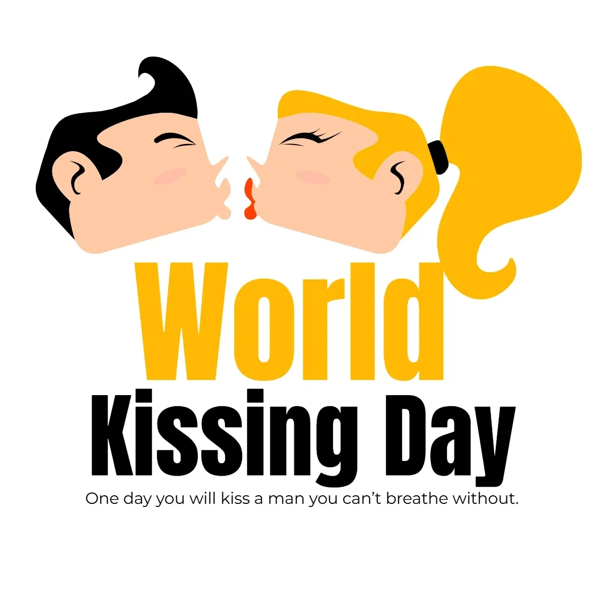 Free World Kissing Day Vector Clip Art Template to Edit Online