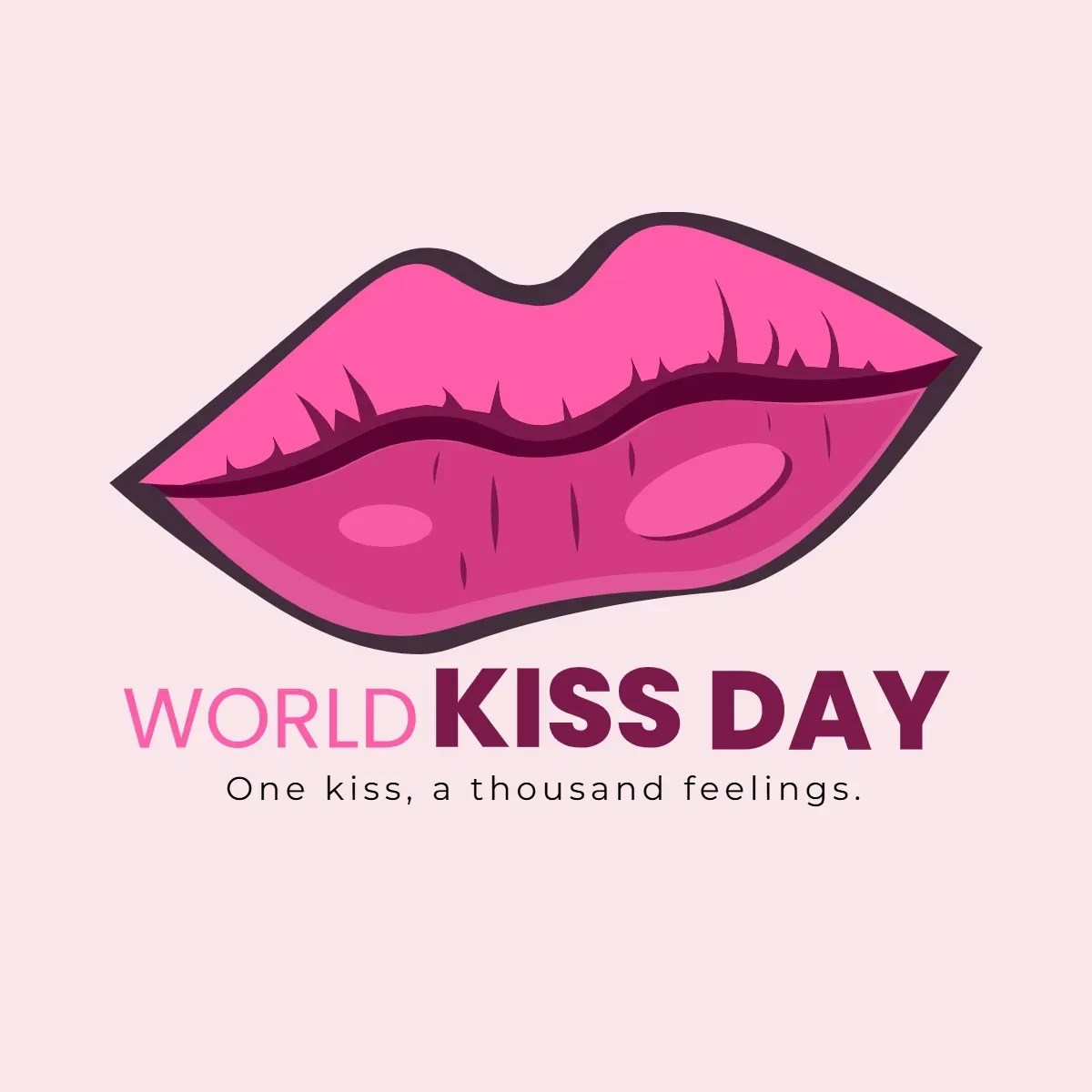 Free World Kissing Day Design Clip Art Template to Edit Online