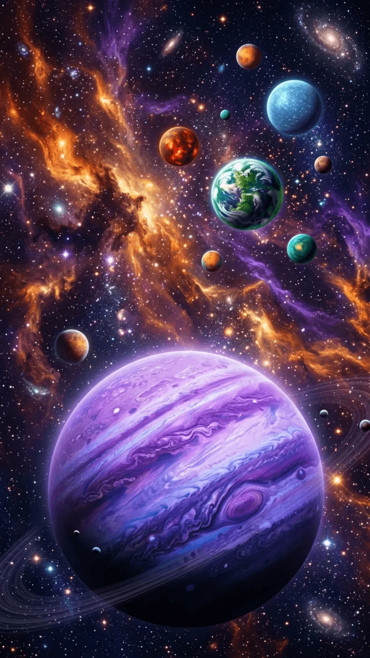 Free Universe Galaxy Background Template to Edit Online