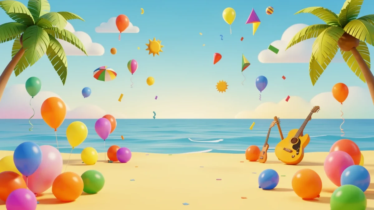 Free Summer Party Background Template to Edit Online
