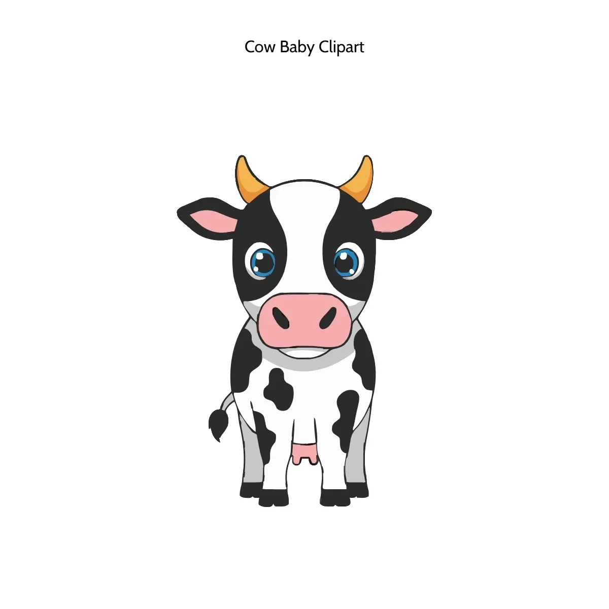 Free Cow Baby Clipart Template to Edit Online