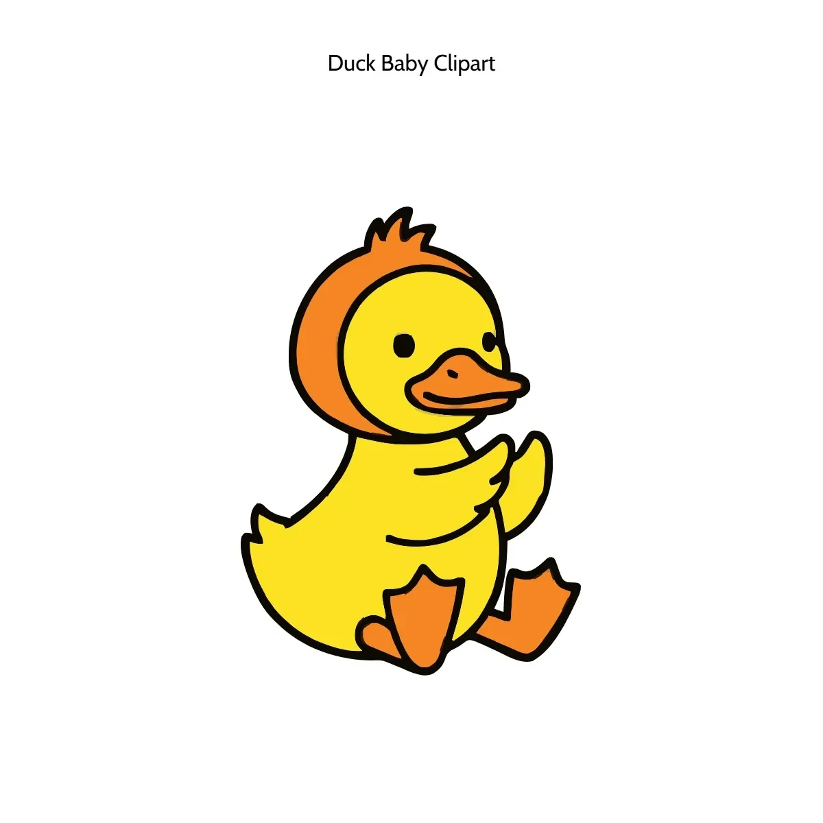 Free Duck Baby Clipart Template to Edit Online