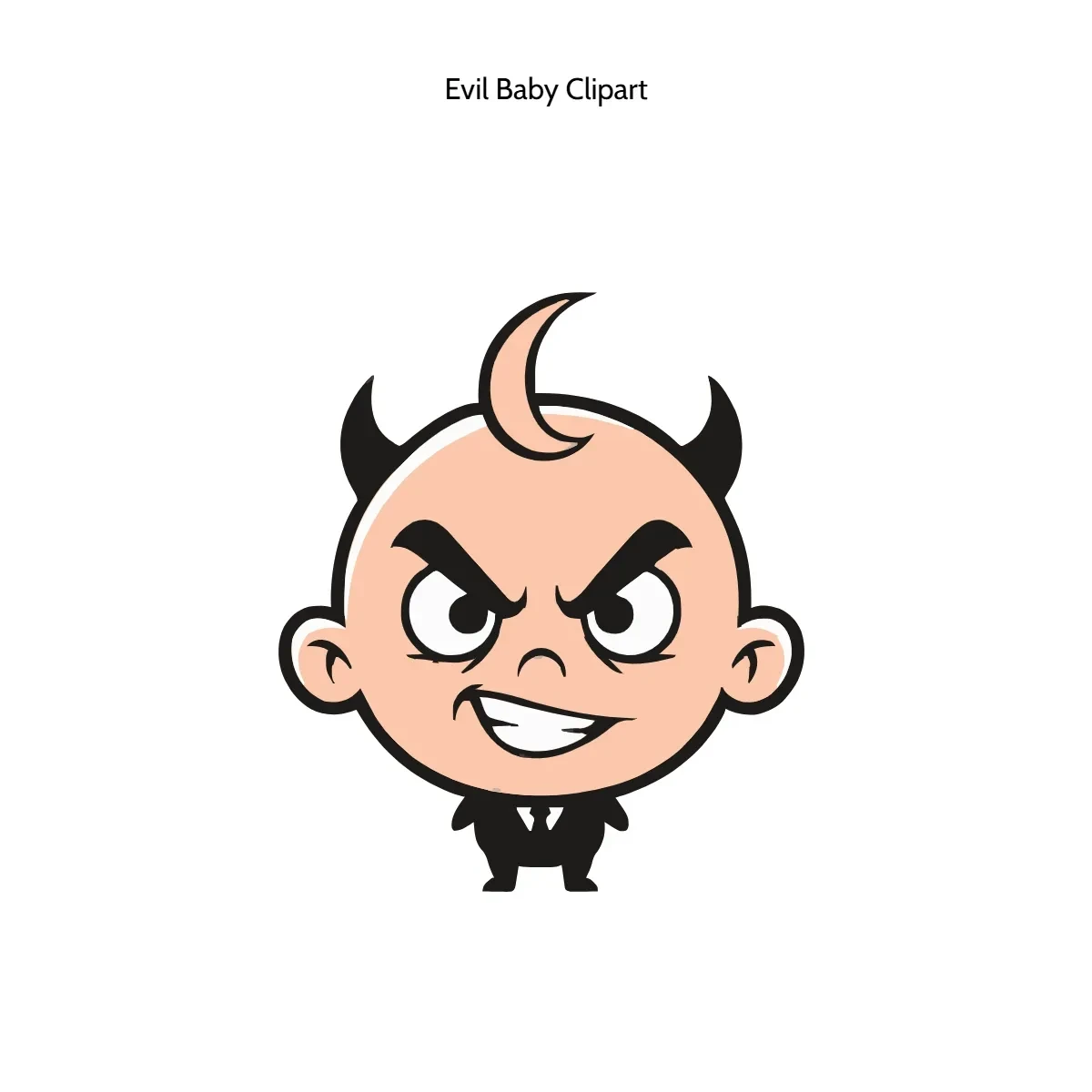 Free Evil Baby Clipart Template to Edit Online