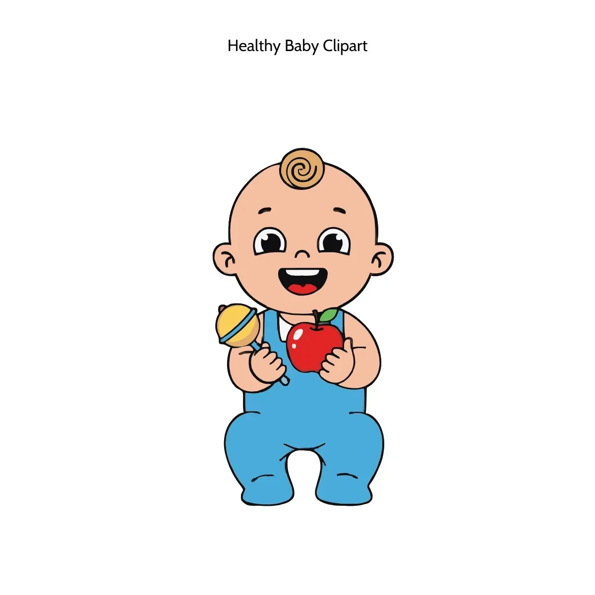 Free Healthy Baby Clipart Template to Edit Online