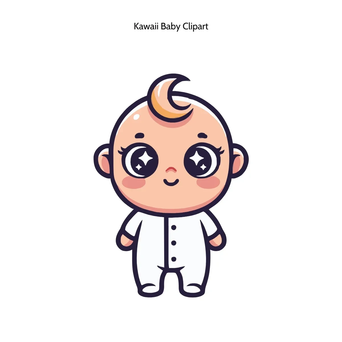 Free Kawaii Baby Clipart Template to Edit Online