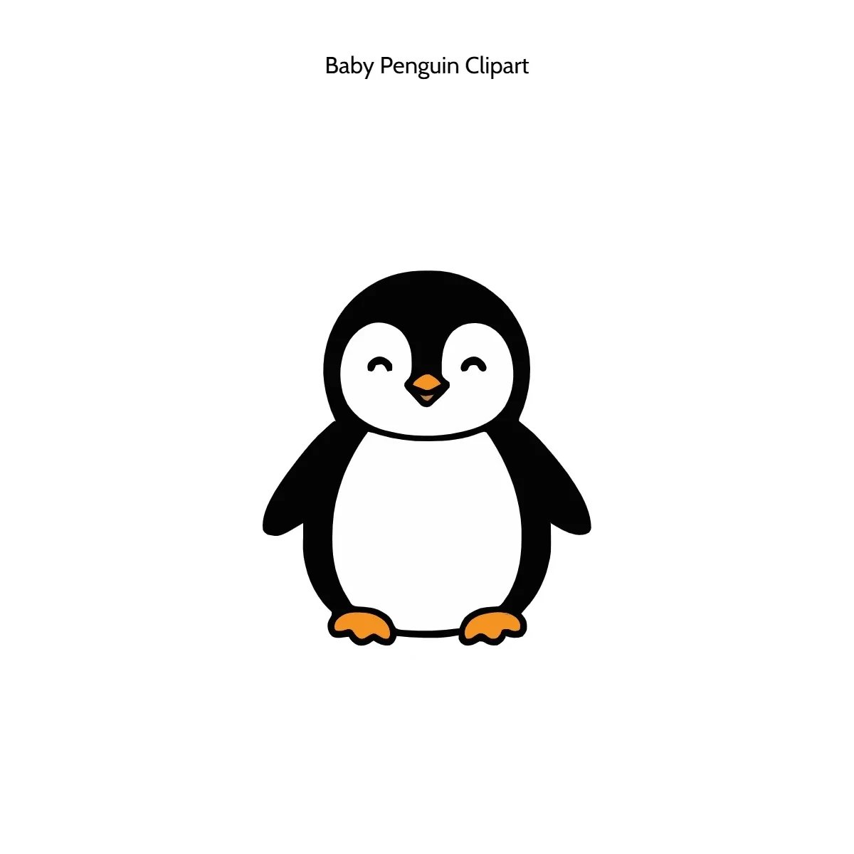 Free Baby Penguin Clipart Template to Edit Online