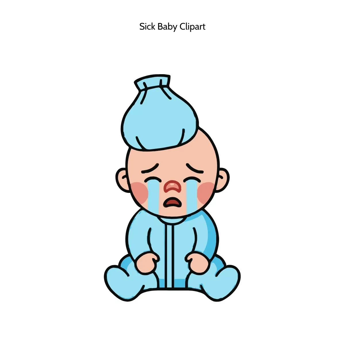 Free Sick Baby Clipart Template to Edit Online