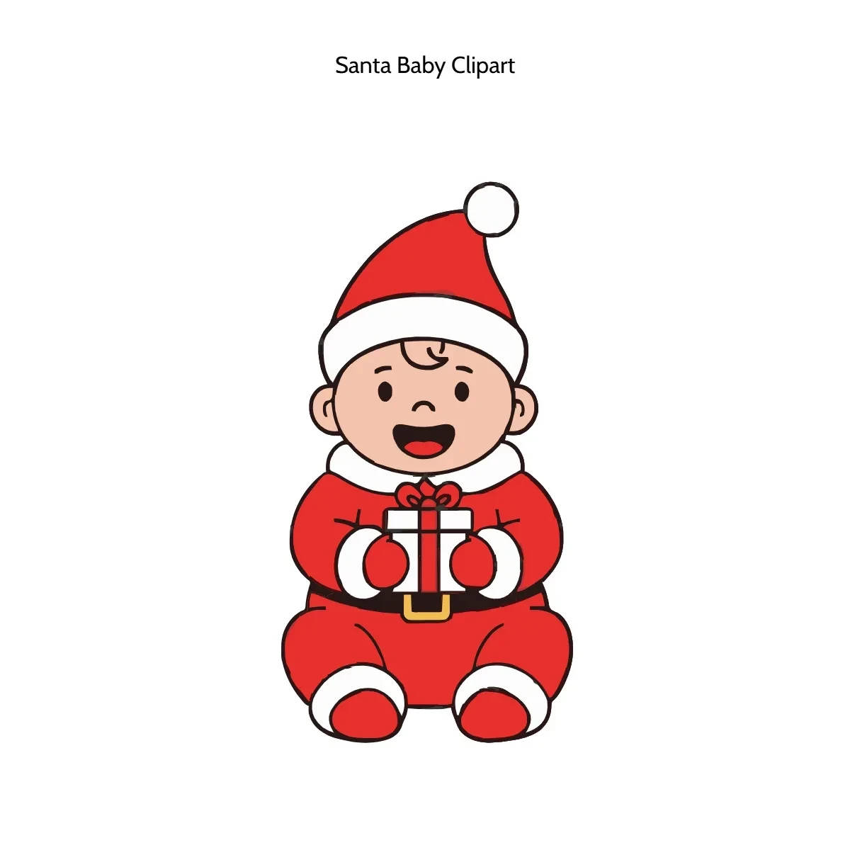 Free Santa Baby Clipart Template to Edit Online