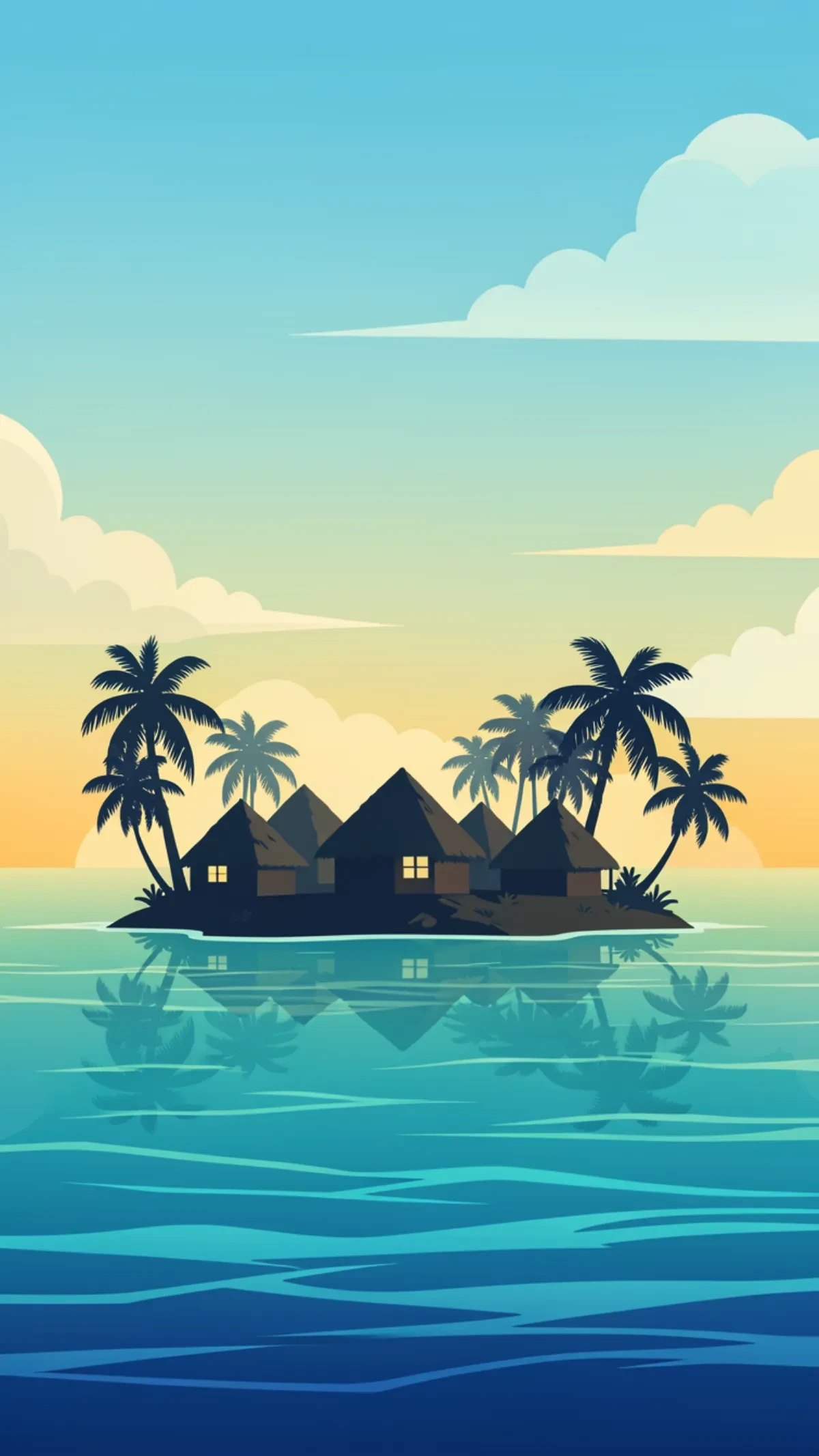Free Summer Island Background Template to Edit Online