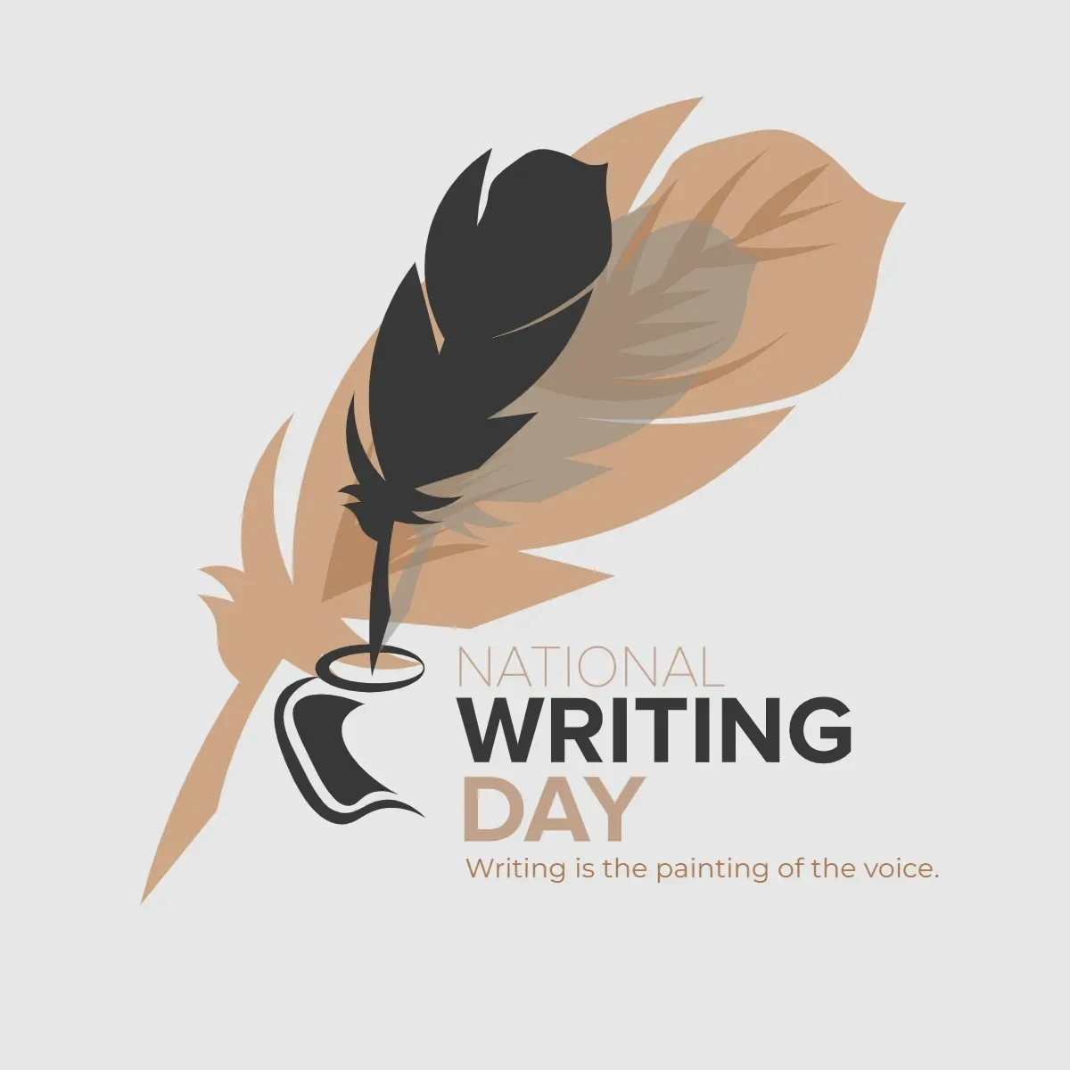 Free National Writing Day Clip Art Template to Edit Online