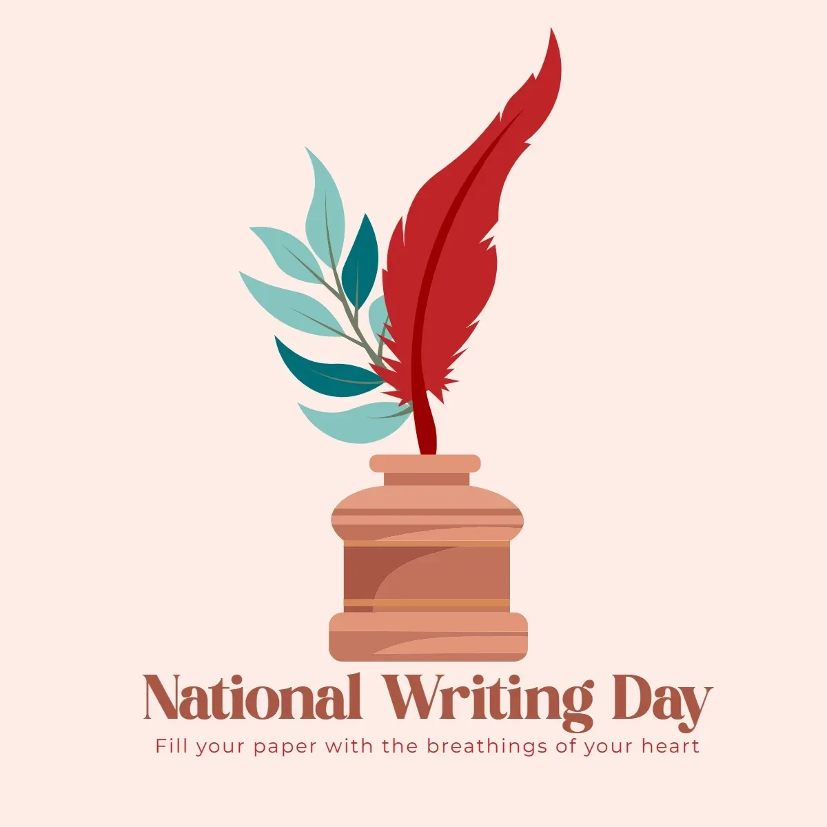 Free National Writing Day Symbol Clip Art Template to Edit Online