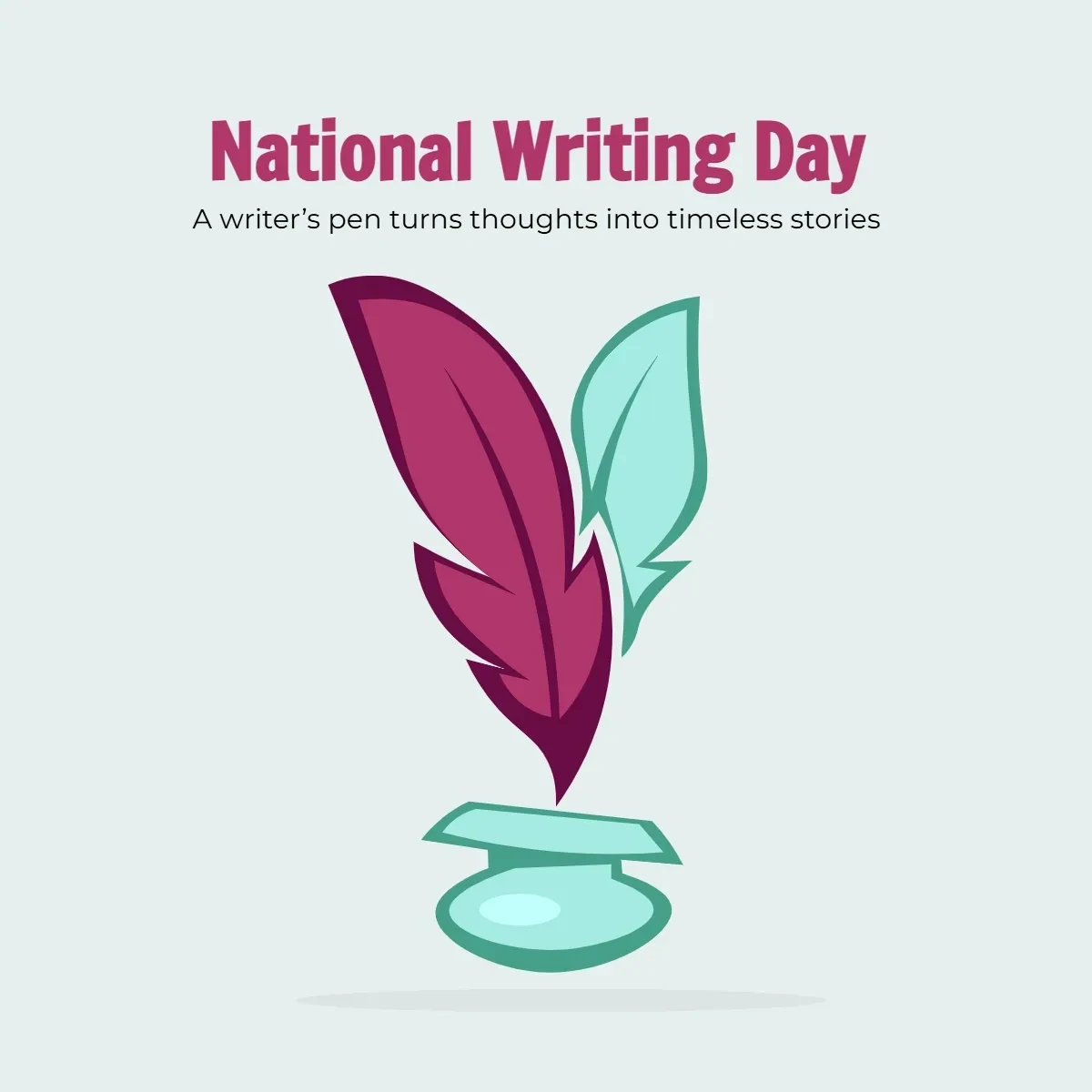Free National Writing Day Icon Clip Art Template to Edit Online