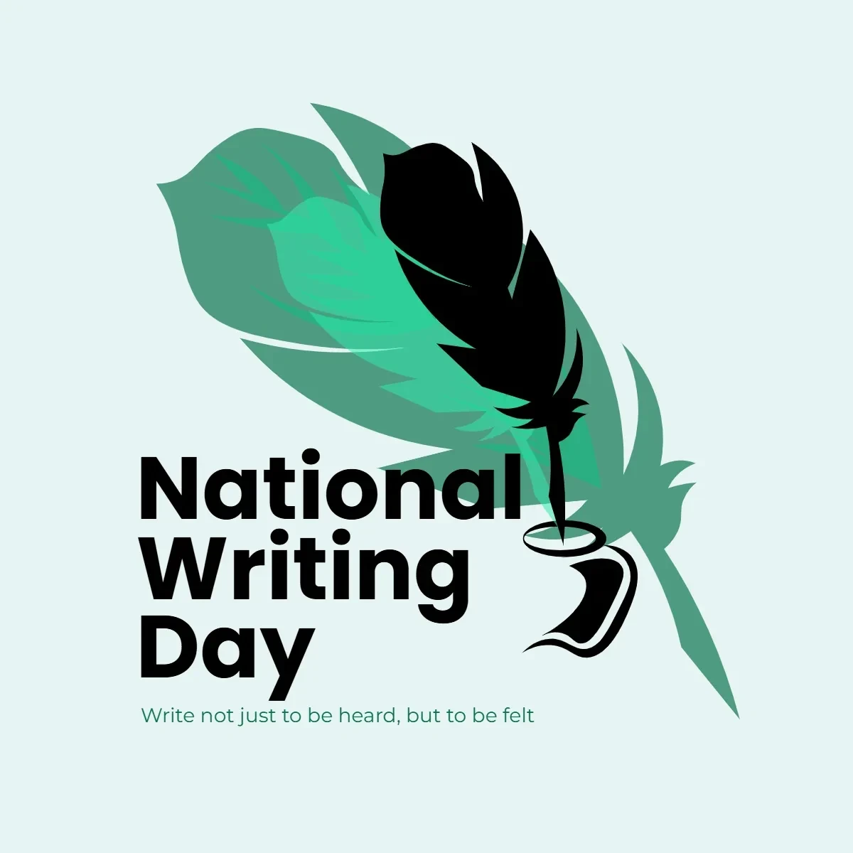 Free National Writing Day Feeder Clip Art Template to Edit Online