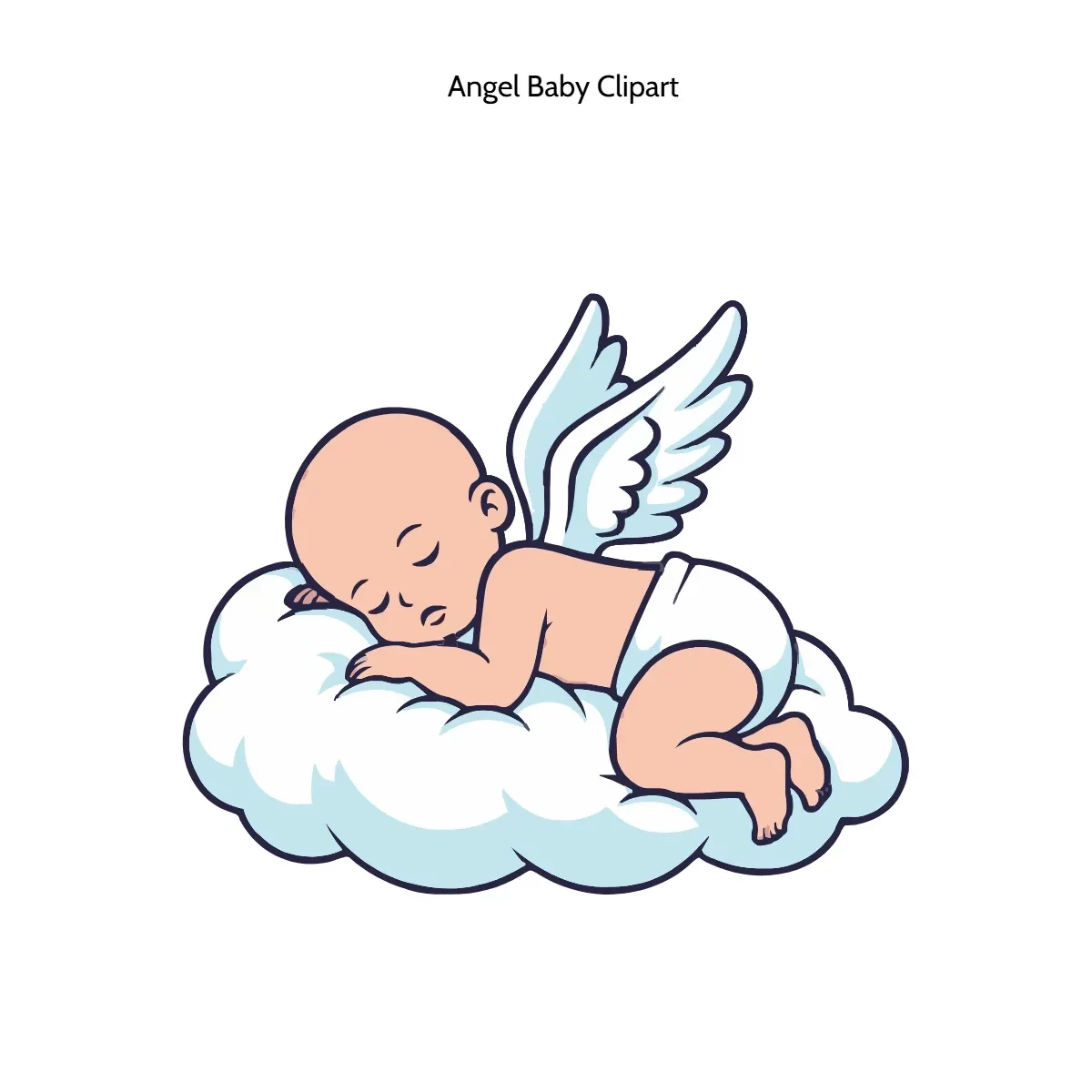 Free Angel Baby Clipart Template to Edit Online
