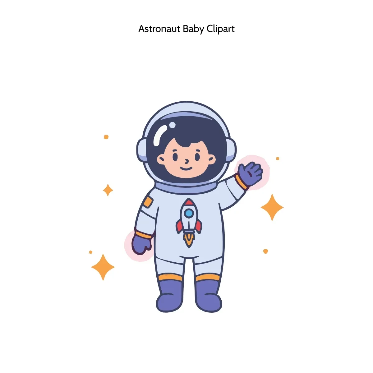 Free Astronaut Baby Clipart Template to Edit Online