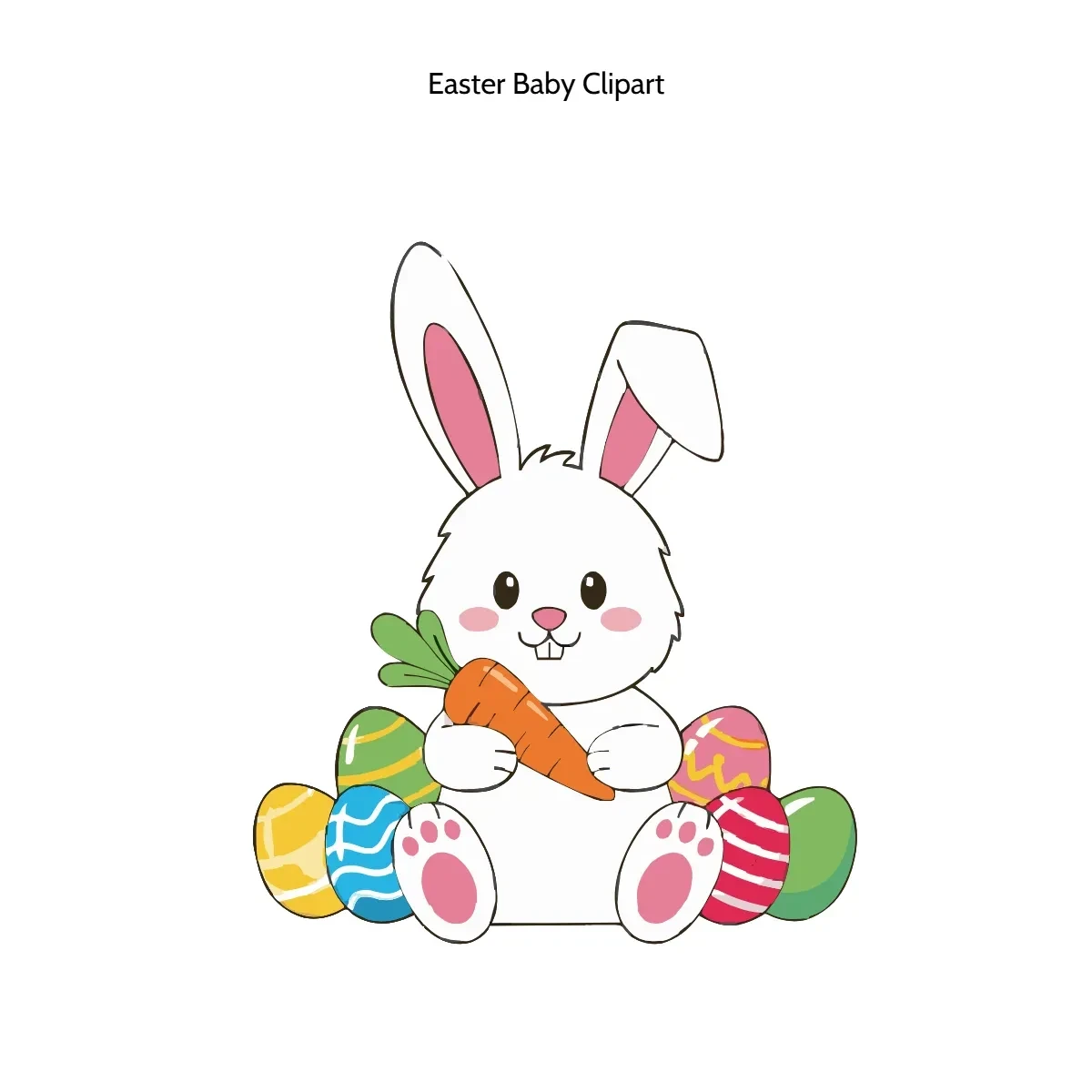 Free Easter Baby Clipart Template to Edit Online