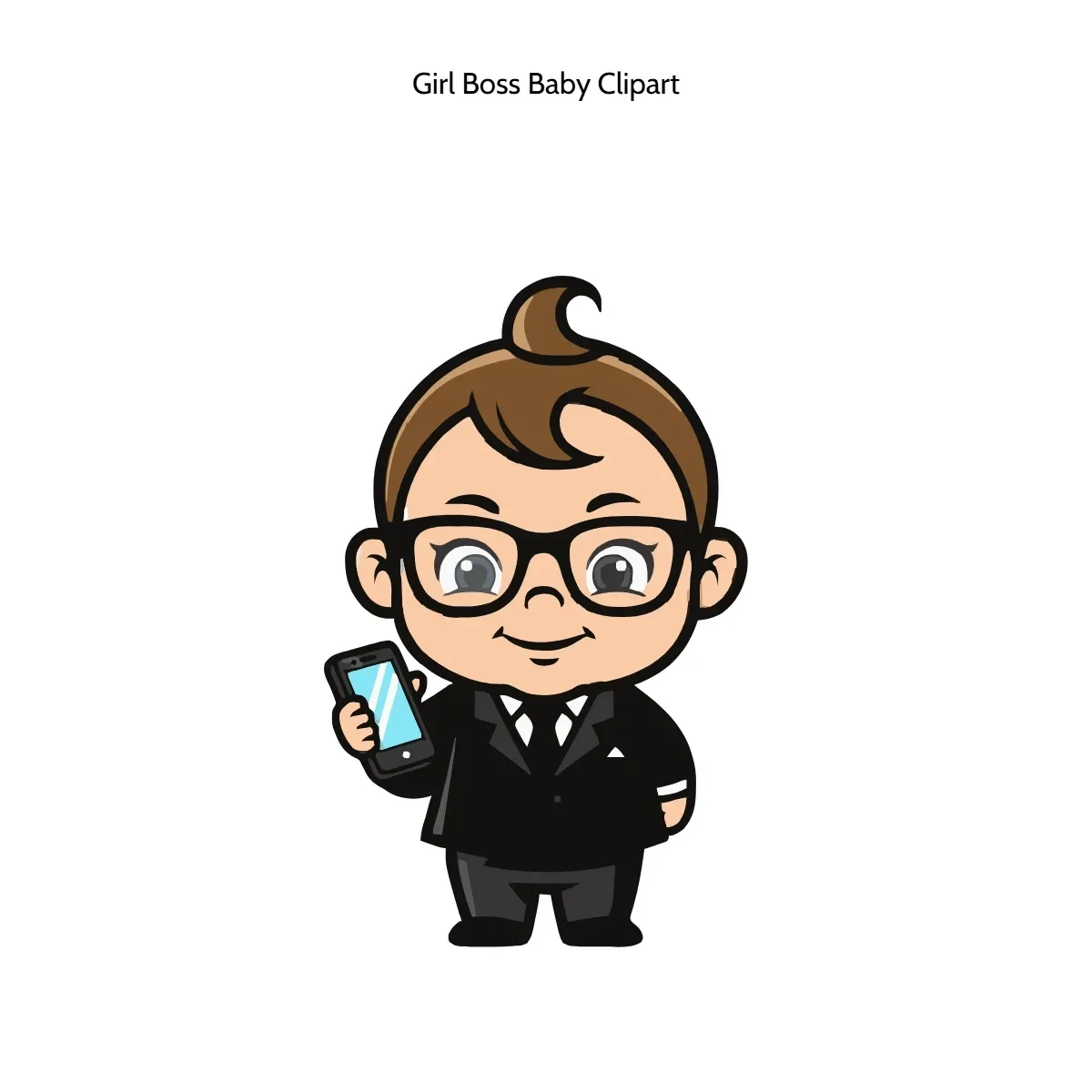 Free Girl Boss Baby Clipart Template to Edit Online