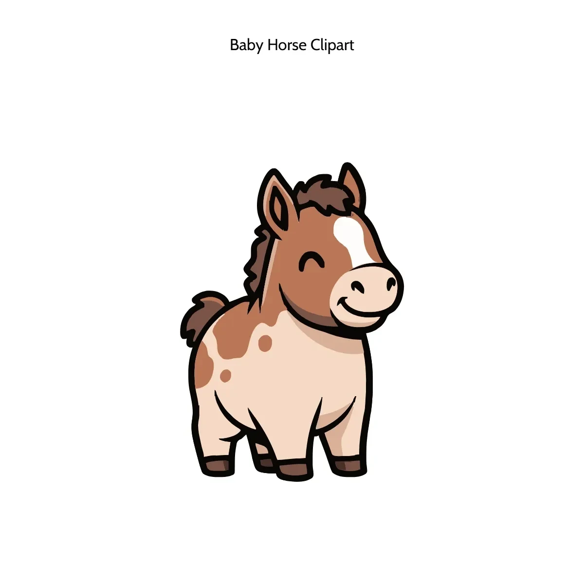 Free Baby Horse Clipart Template to Edit Online