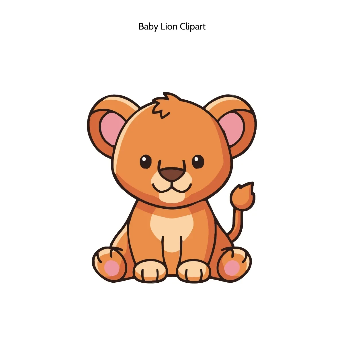 Free Baby Lion Clipart Template to Edit Online