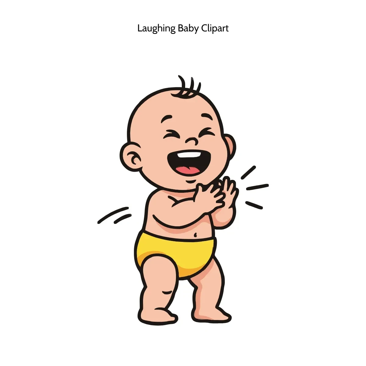 Free Laughing Baby Clipart Template to Edit Online