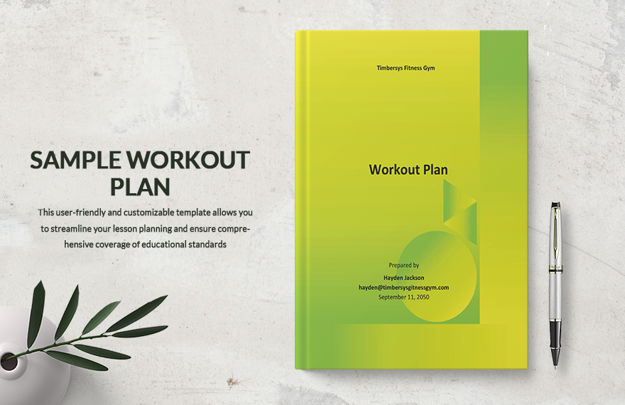 Sample Workout Plan Template In Word PDF Google Docs Pages 