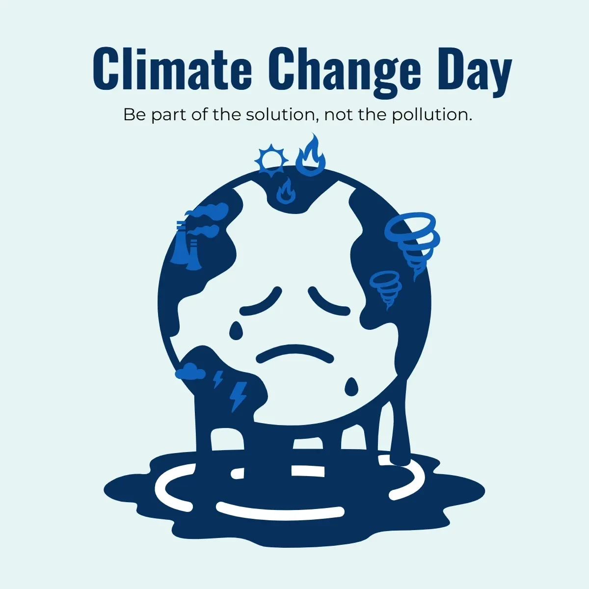 Free Climate Change Day Icon Clip Art Template to Edit Online