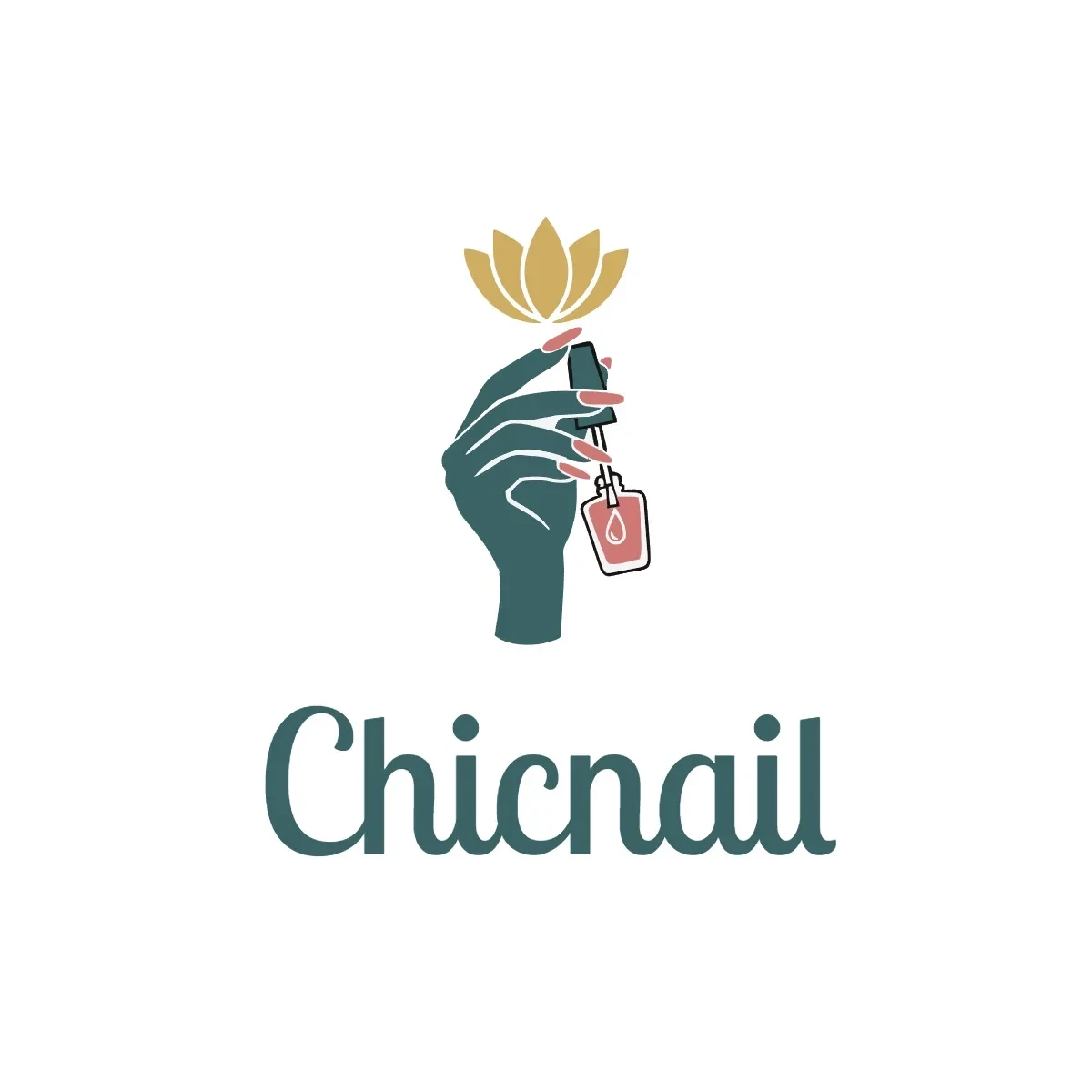 Free Chic Nail Salon Logo Template