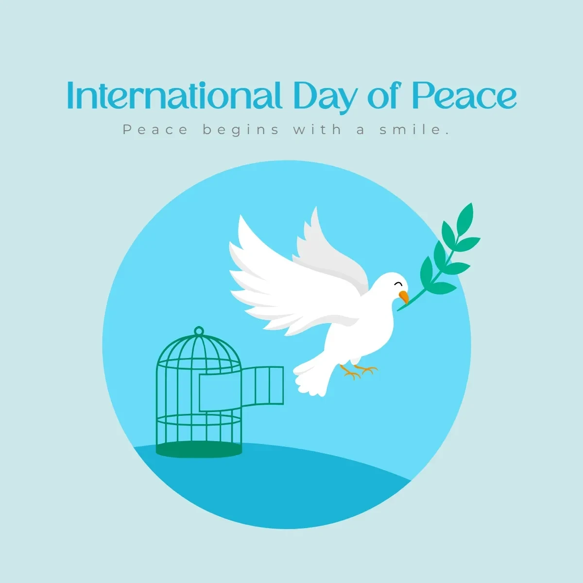 Free International Day of Peace Simple Clip Art Template to Edit Online