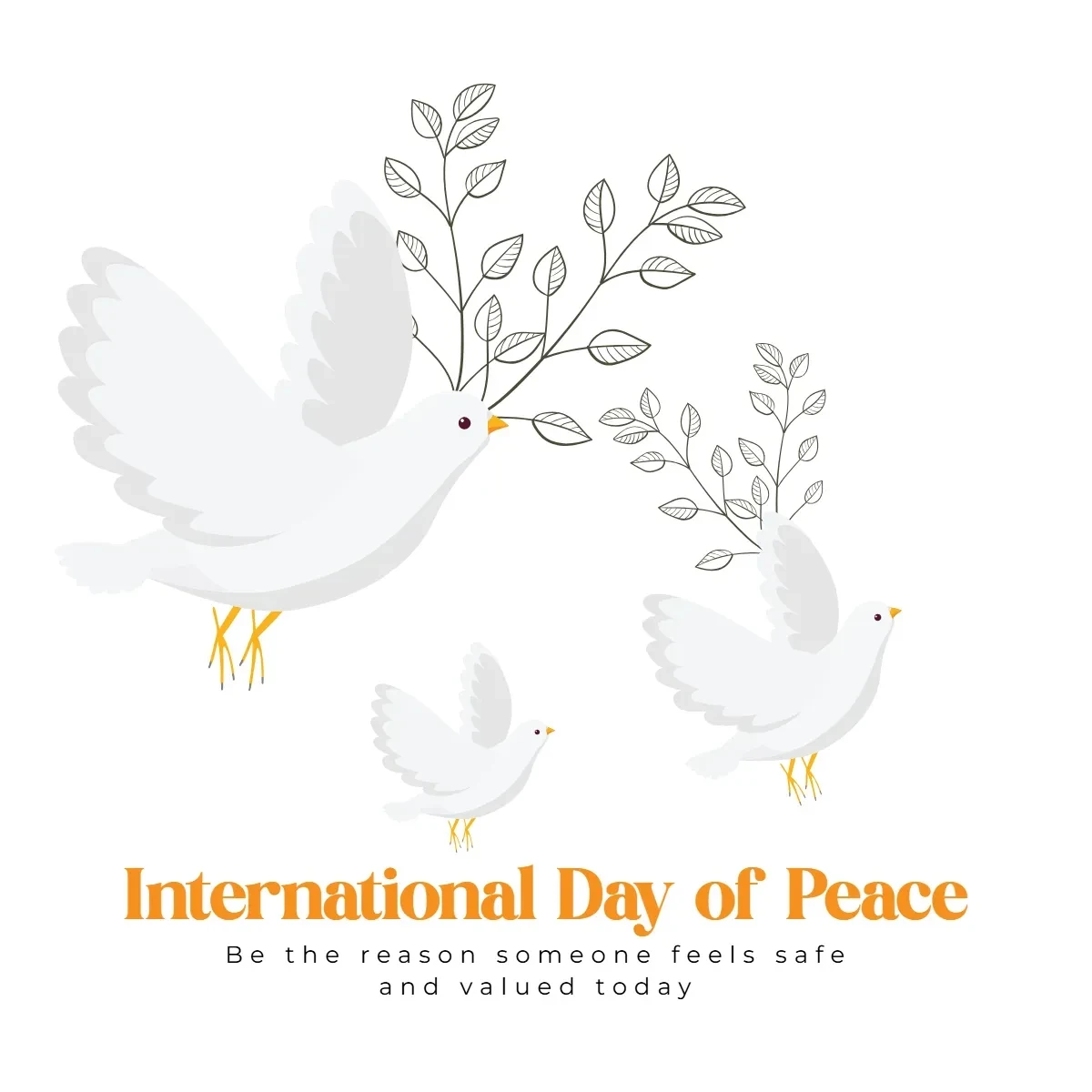 Free International Day of Peace Bird Clip Art Template to Edit Online
