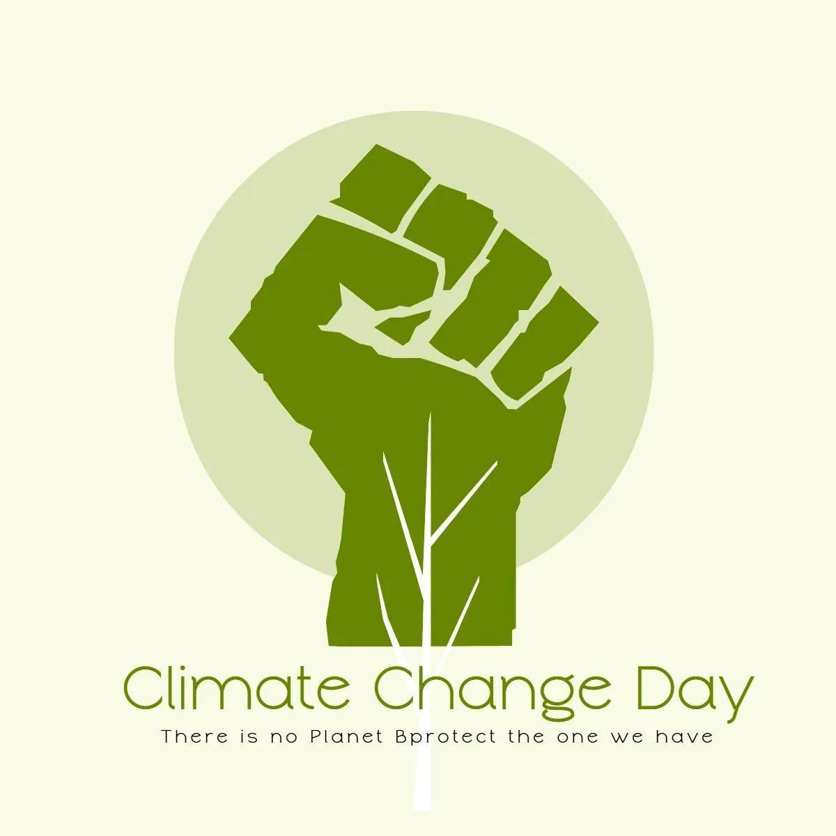 Free Climate Change Day Minimalist Clip Art Template to Edit Online