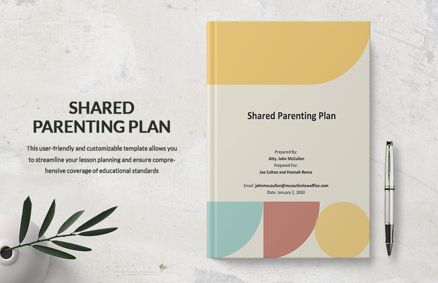 Free Shared Parenting Plan Template