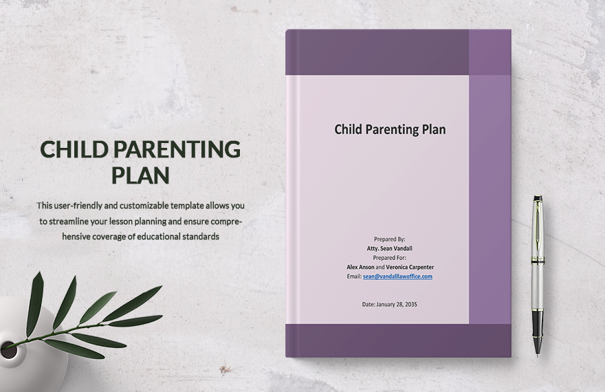 Child Parenting Plan Template