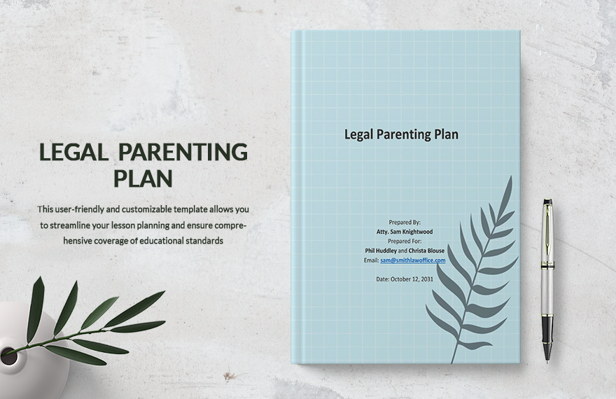 Free Legal Parenting Plan Template