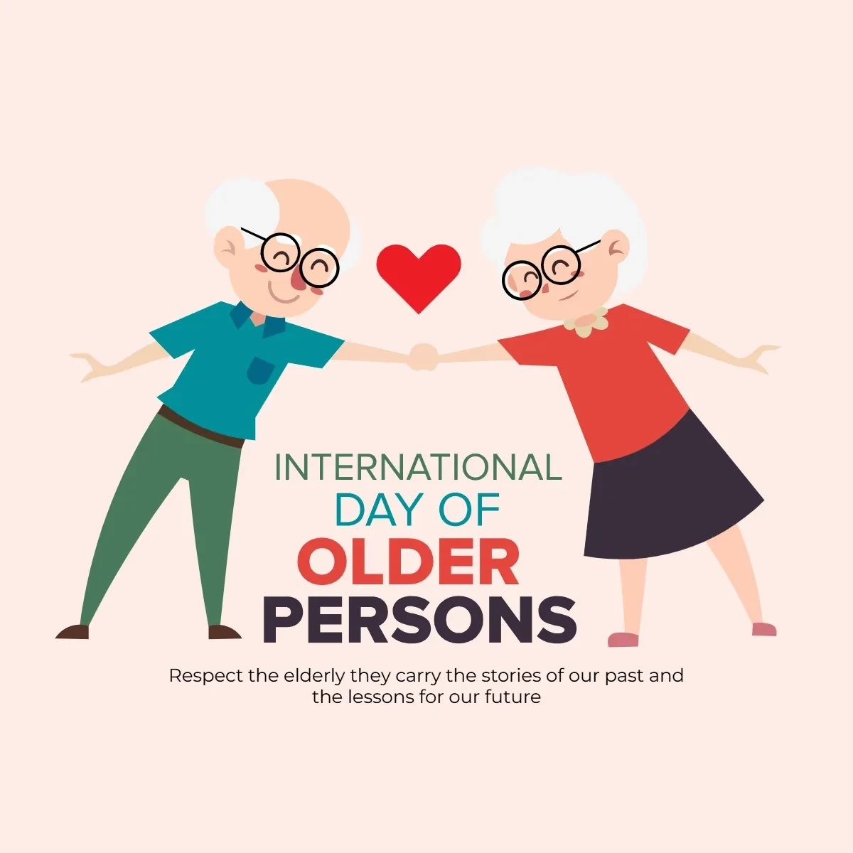 Free International Day Of Older Person Design Clip Art Template to Edit Online