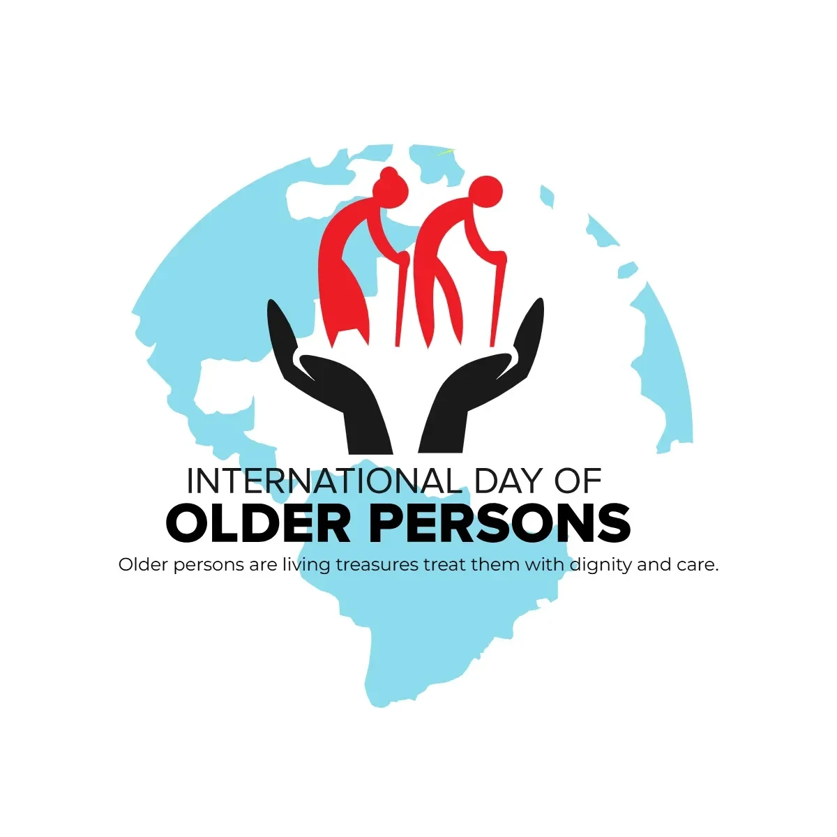 Free International Day Of Older Person Simple Clip Art Template to Edit Online