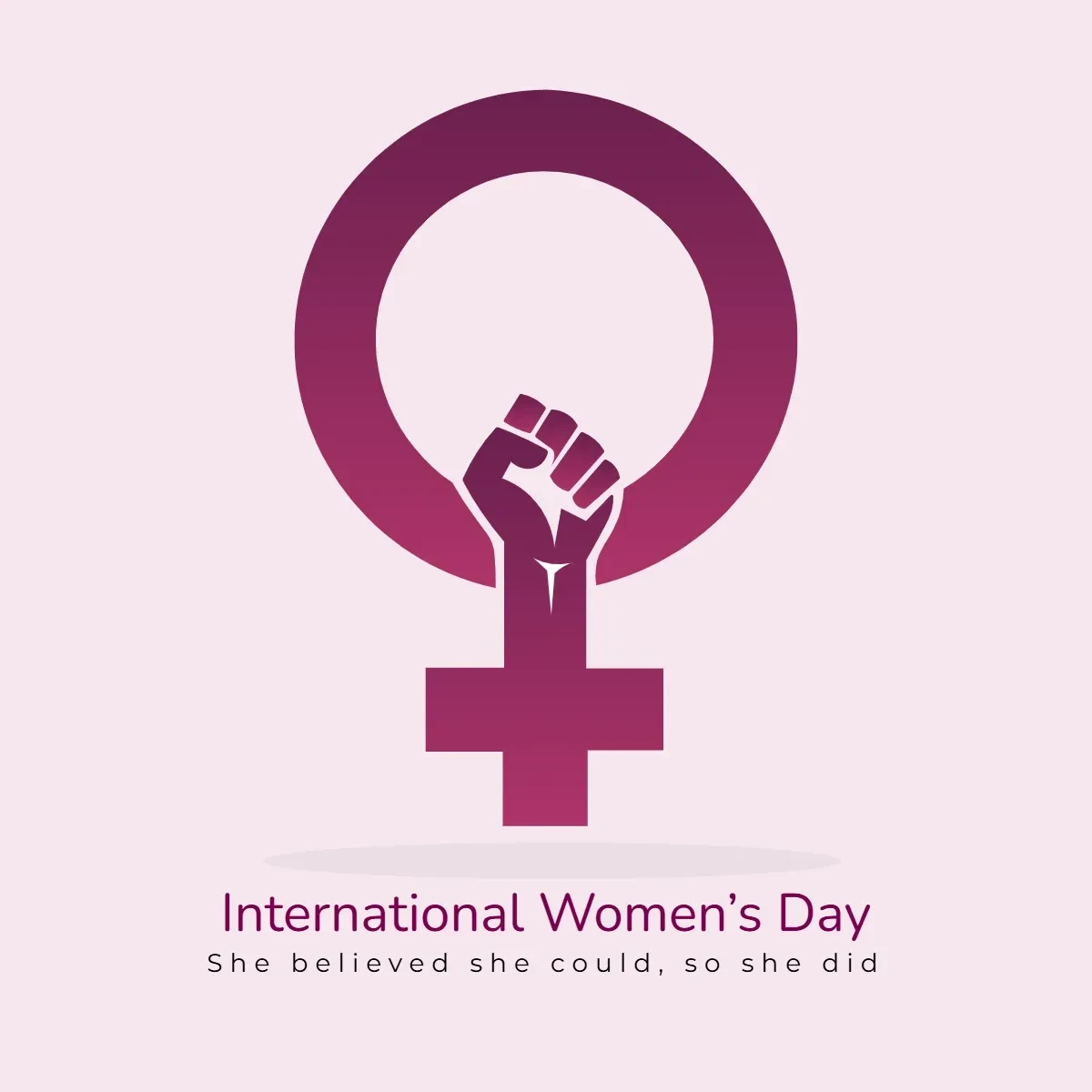Free International Women’s Day Simple Clip Art Template to Edit Online