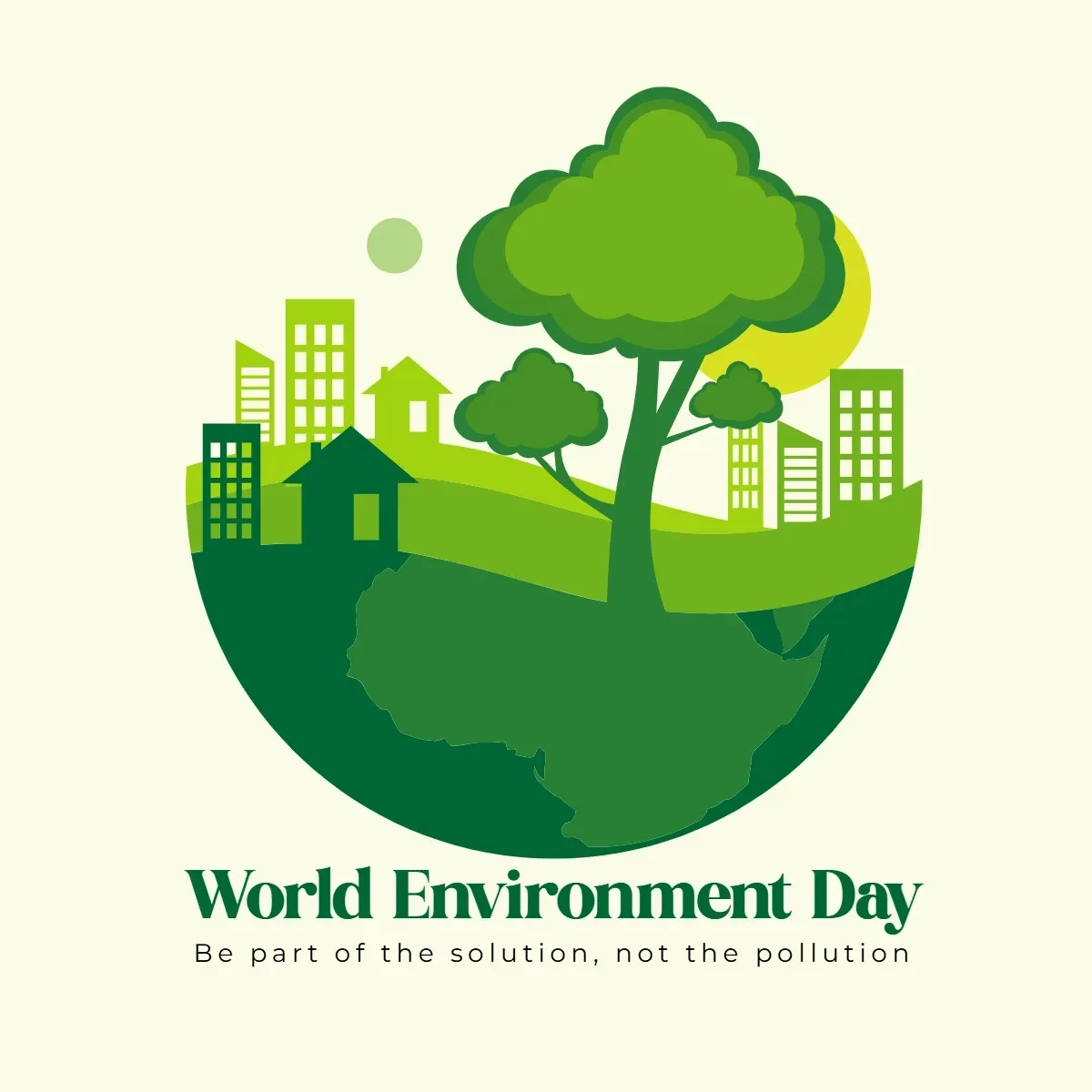 Free World Environment Day Flat Clip Art Template to Edit Online