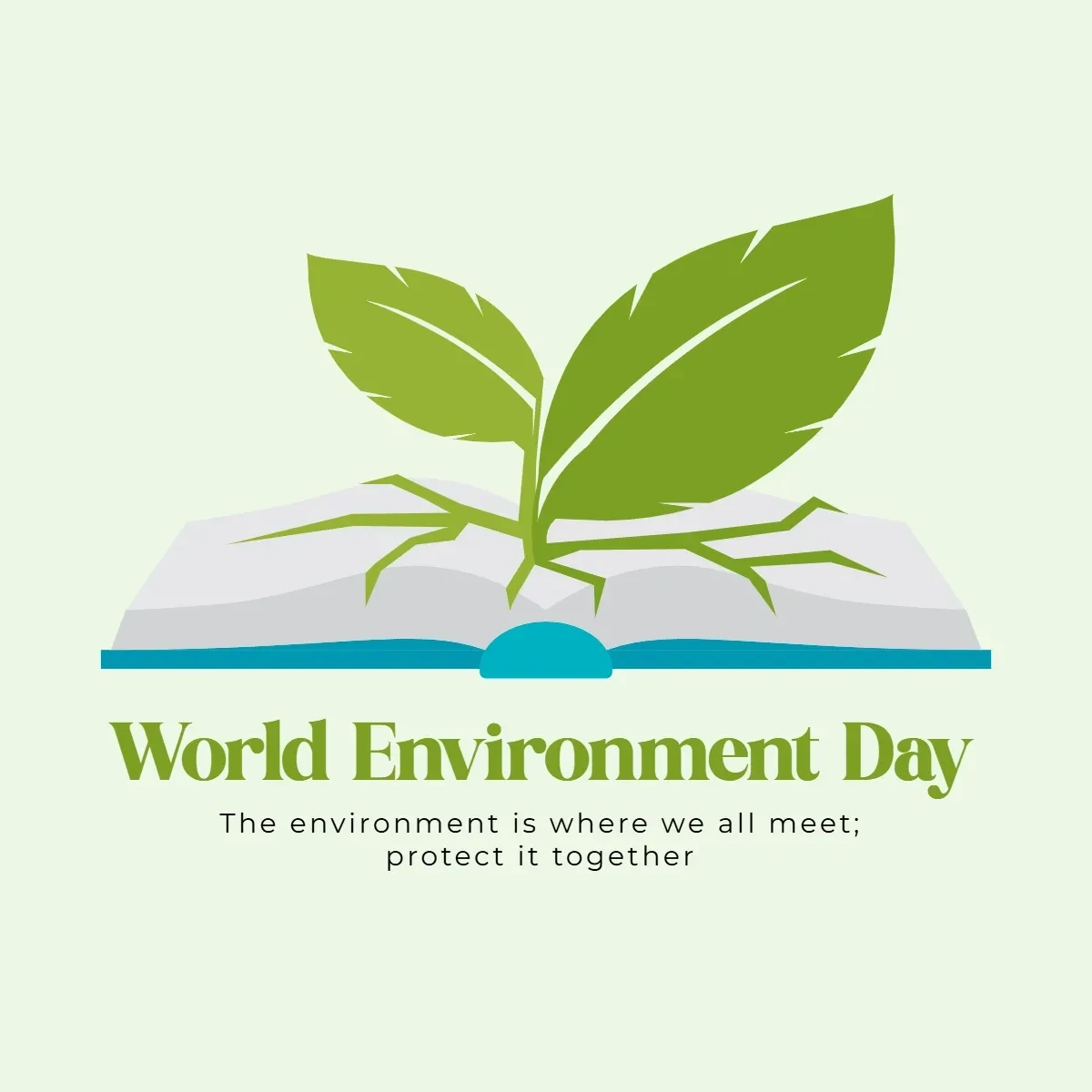Free World Environment Day Sign Clip Art Template to Edit Online