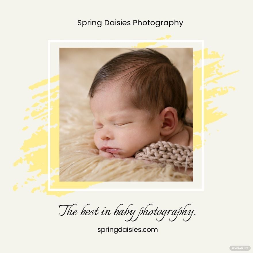 Free Baby Photography Linkedin Post Template