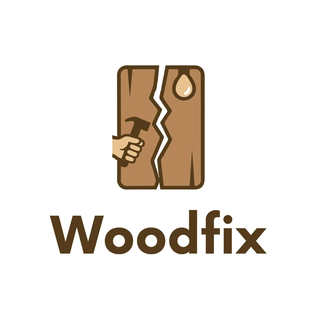 Free Wood Repair Logo Template
