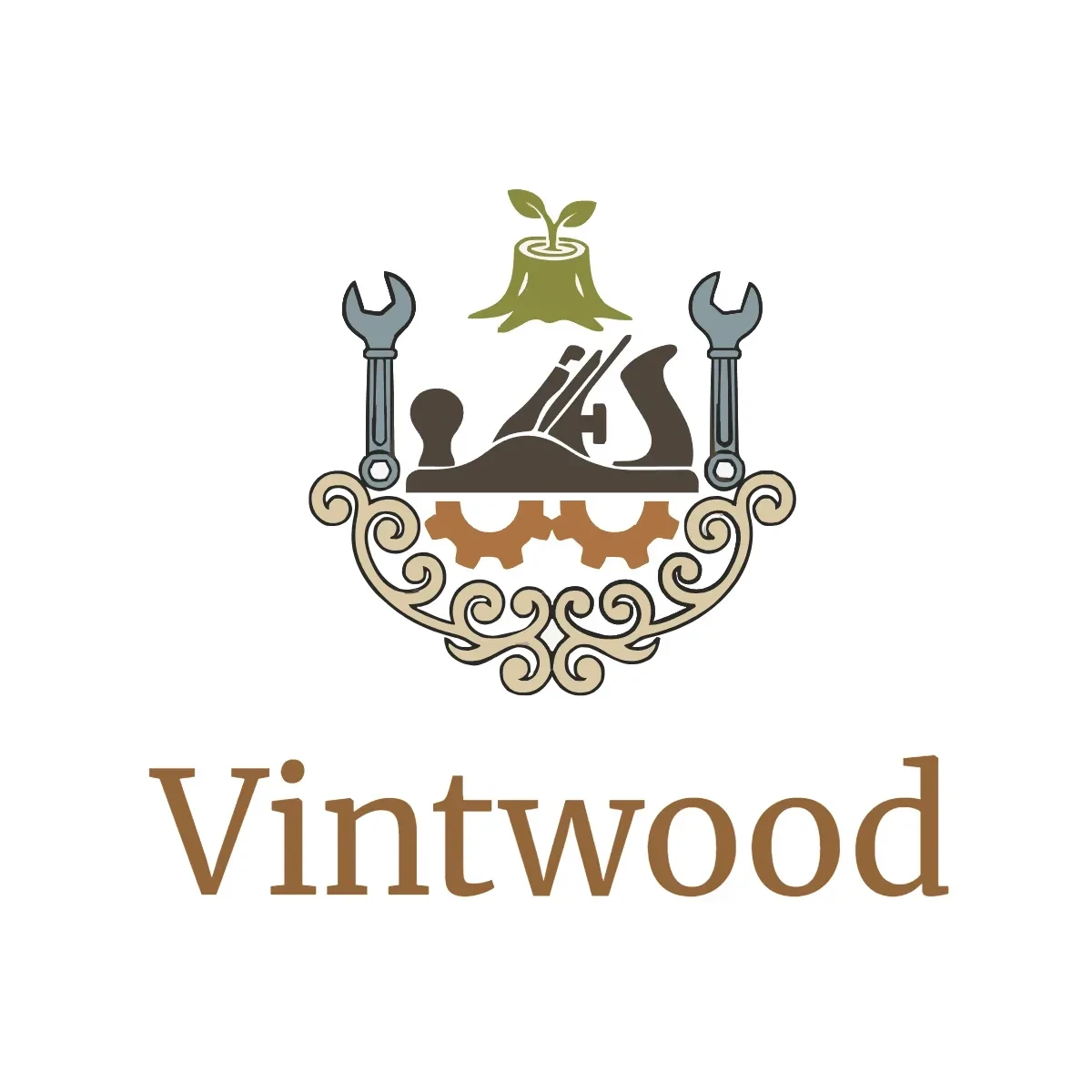 Free Vintage Woodwork Logo Template to Edit Online