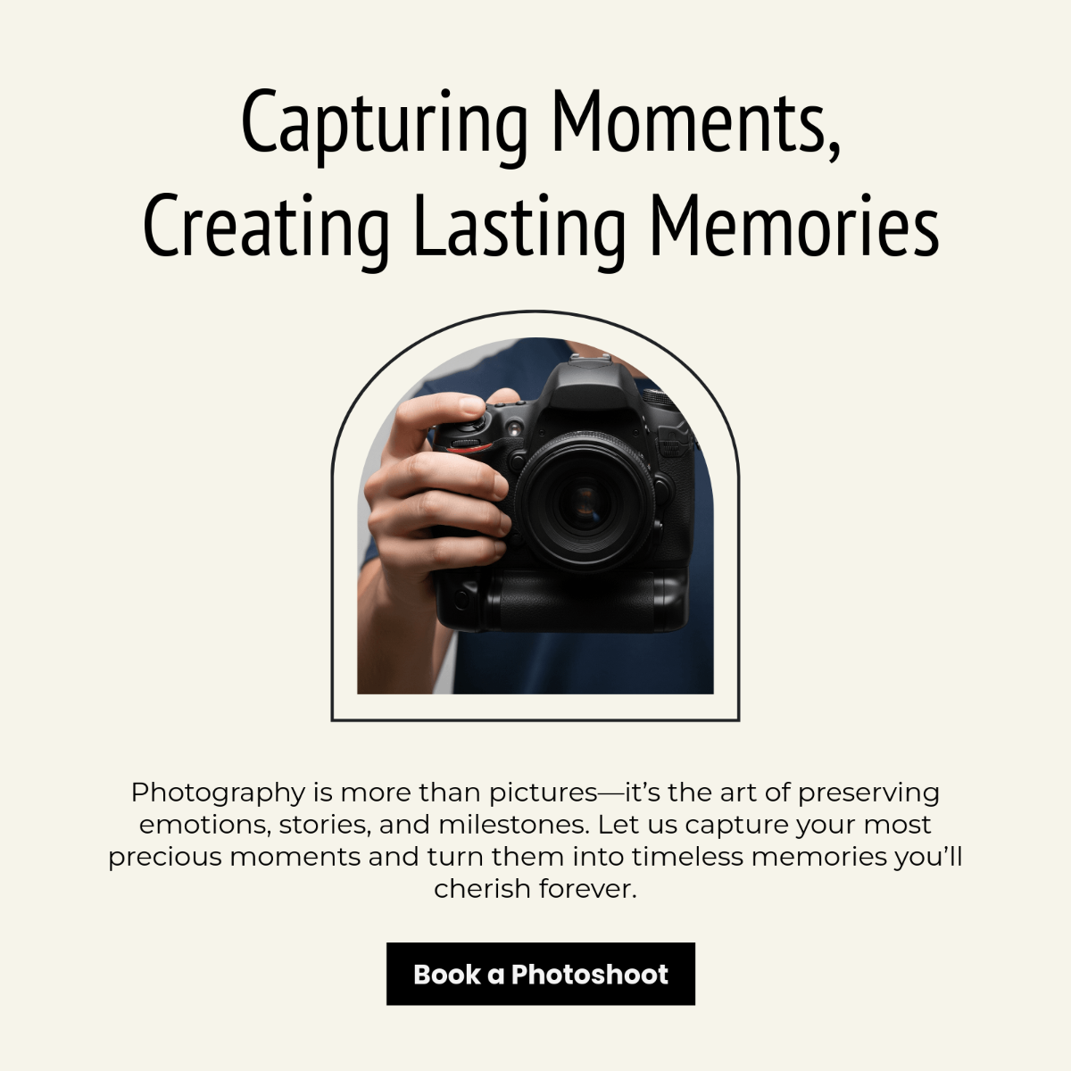Free Photographer Whatsapp Post Template to Edit Online