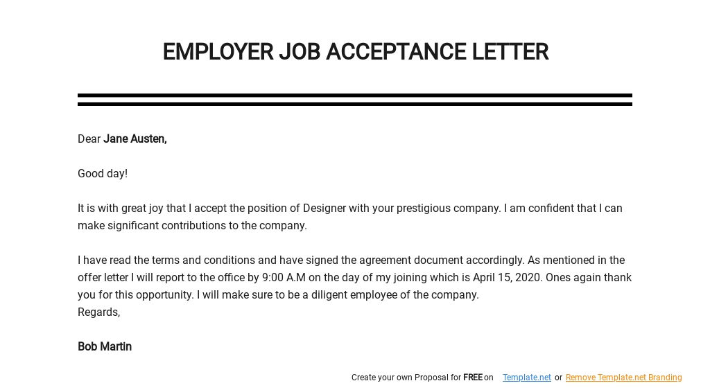 Law School Recommendation Letter From Employer Template - Google Docs ...