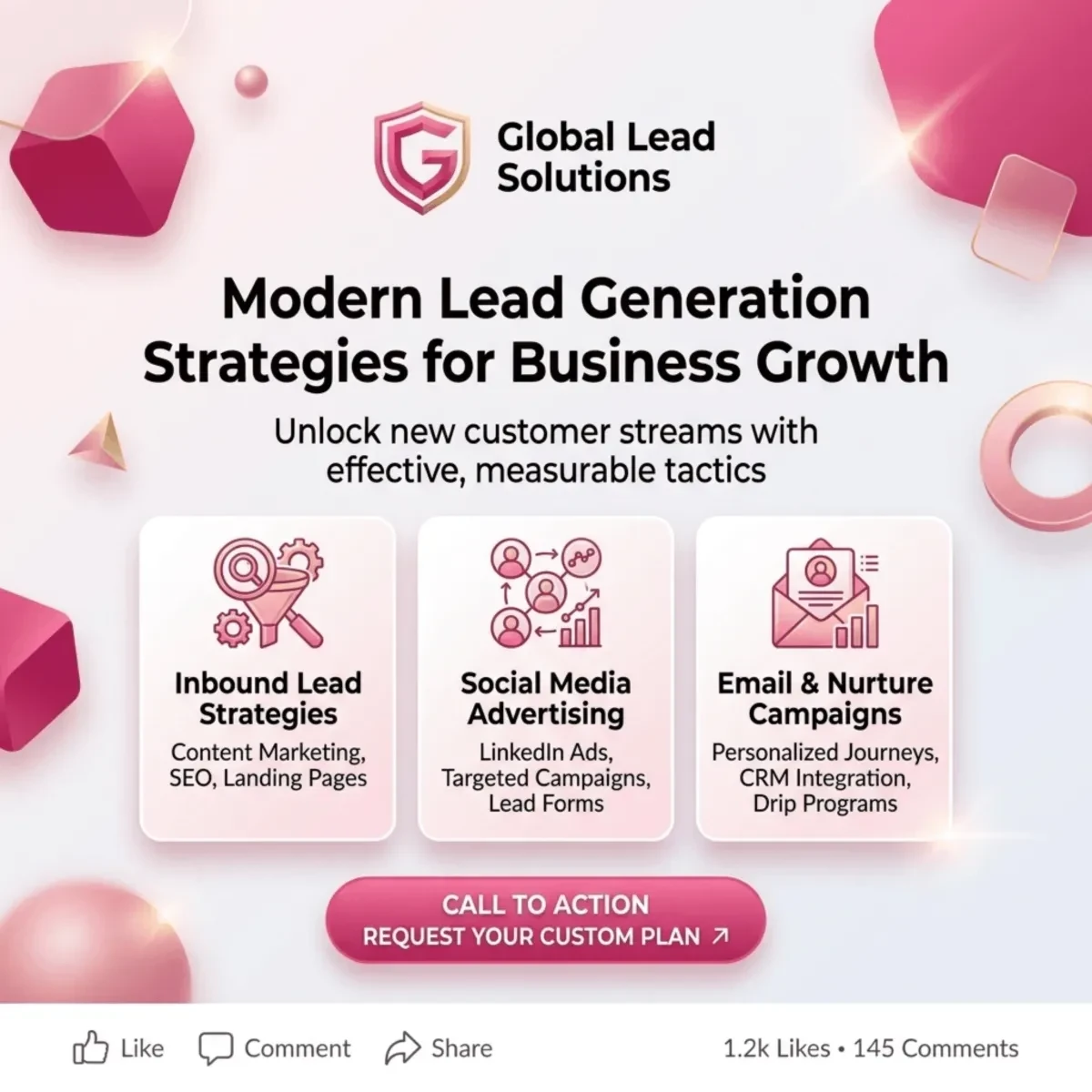 Free Modern Professional LinkedIn Post Template to Edit Online