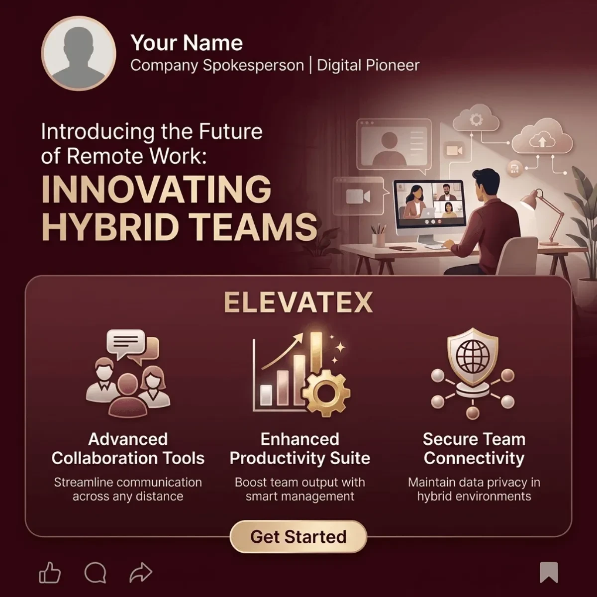 Free Product Launch LinkedIn Post Template to Edit Online