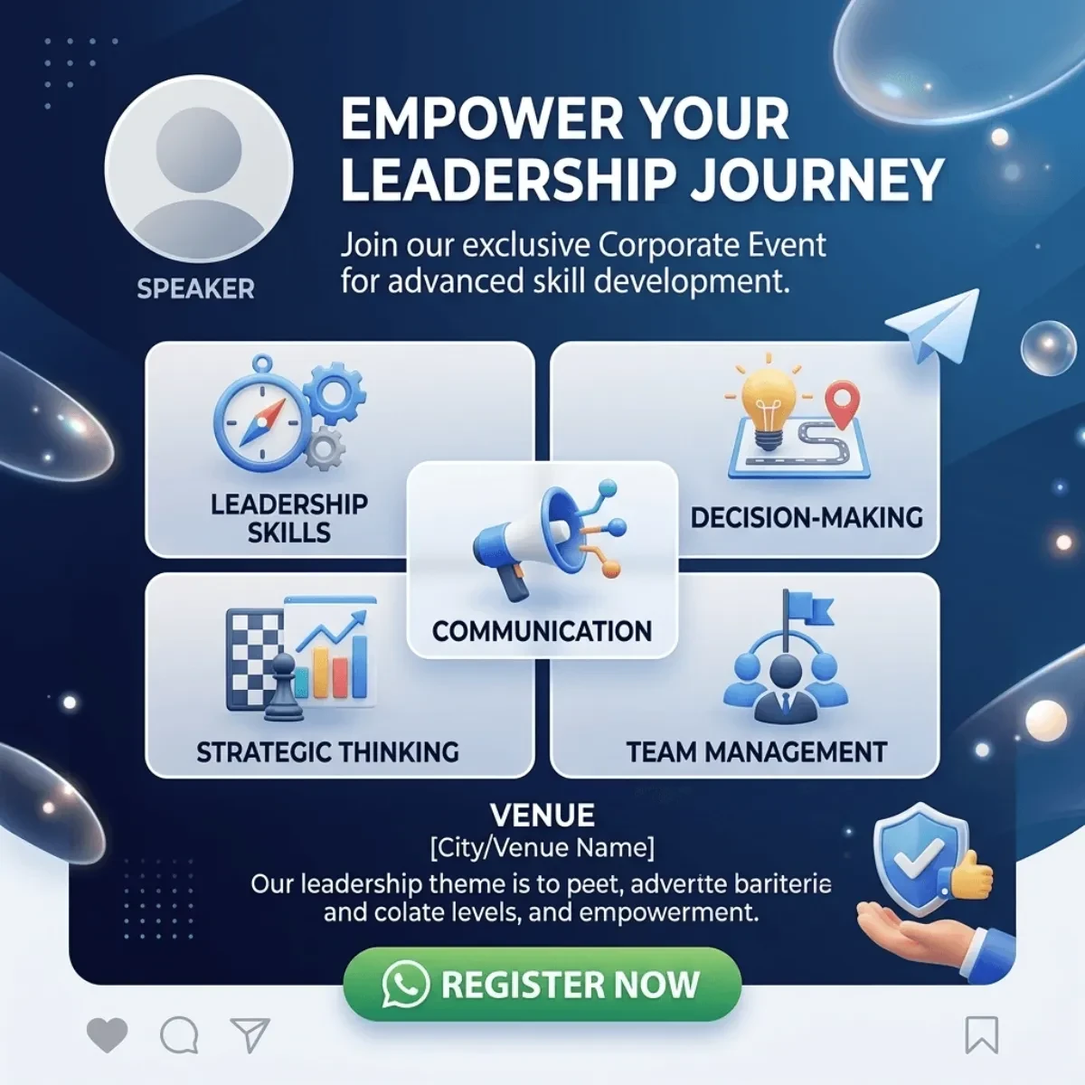 Free Corporate Event LinkedIn Post Template to Edit Online