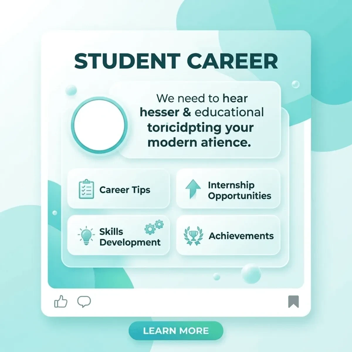 Free Student Career LinkedIn Post Template to Edit Online